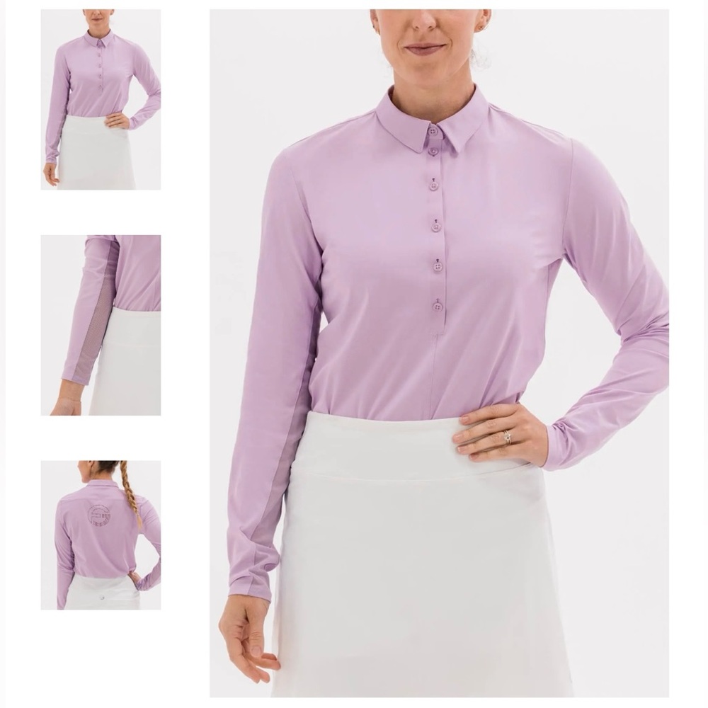 ForayGolf  🏌️‍♀️ Core Long Sleeve Polo in Purple